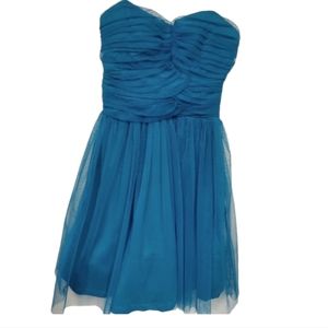 DeLias TEAL BLUE STRAPLESS PARTY/PROM DRESS SIZE 1